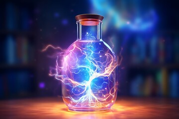 magic bottle of lightning inside