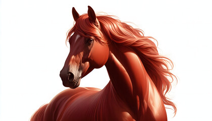 붉은말 일러스트