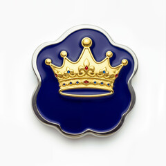 badge with a golden crown
