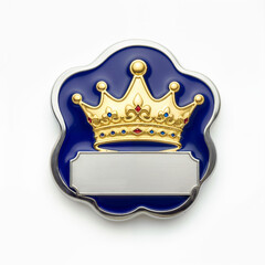 badge with a golden crown