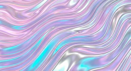 A metallic background with a wavy pattern, cinematic movie look, panoramic view, sharp focus details, clean minimalist background, vector illustration style, vibrant color palette