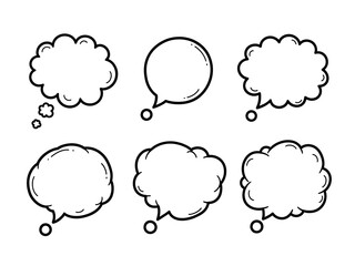 Fototapeta premium Speech Bubbles Comic Style Isolated on White Background