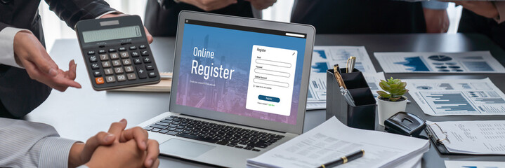Online registration form for brisk form filling on the internet website