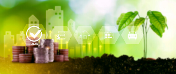 Loan, Financial loan agreement concept, investment and finance concept, fundraising, Personal Loan Assessment and Loans concept. Financial loan agreement