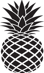 Fototapeta premium Black pineapple silhouette icon on light background