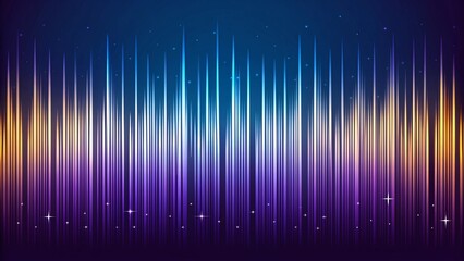Vibrant sound wave pattern with purple, blue, and yellow gradient lines