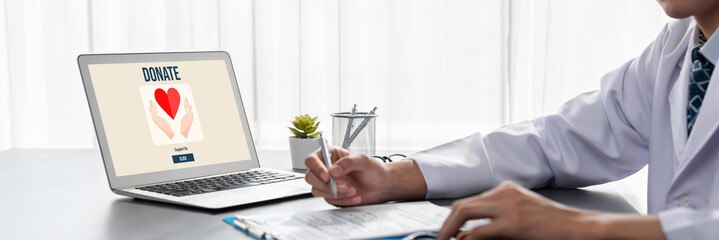 Online donation platform offer brisk money sending system for people to transfer on the internet