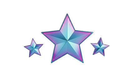 Obraz premium 3D Rendered Stars on White Background