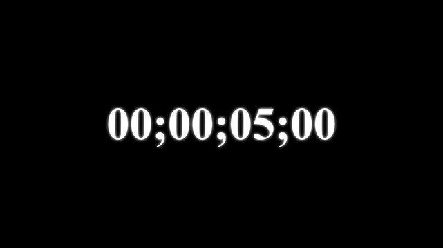 Digital timer displaying 00:00:00:60 on black background.60 Seconds countdown, Day hour minute and second countdown timer,