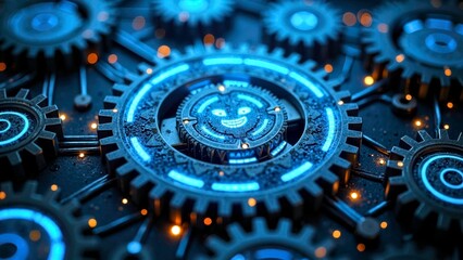 Gear ring device decoration technology art zone