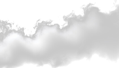 Obraz premium Soft fluffy clouds on transparent PNG clipart for design.
