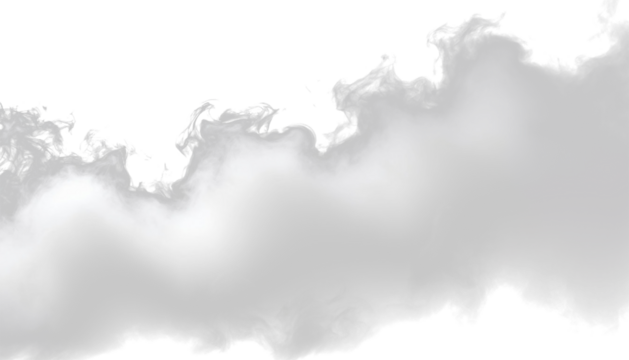 Soft fluffy clouds on transparent PNG clipart for design. - Powered by Adobe