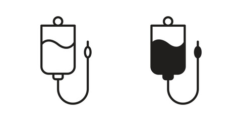 Fototapeta premium Perfusion icon element in flat simple style. Thin stroke editable icons