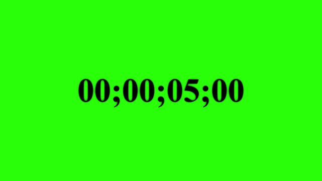 Digital timer displaying 00:00:00:60 on green background. 60 Seconds countdown, Day hour minute and second countdown timer,