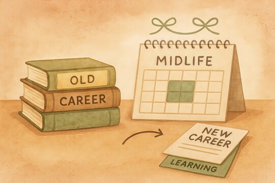 Transitioning from Old Career to New Career in Midlife with a Focus on Learning and Growth Mindset