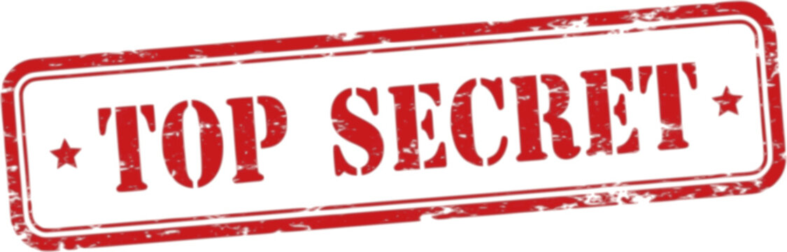 Top secret classified stamp. Red grunge icon stamp illustration vector
