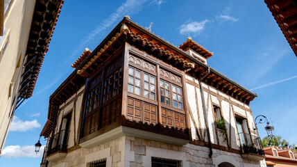 Traditional Castilian house with wooden details