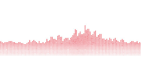 Abstract music equalizer chart vector illustration in a dark cityscape © Fahid