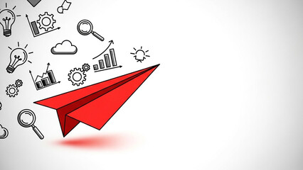 Creative business ideas flying high with innovative solutions