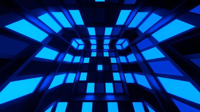 Blue Slow Strobe Lights System Background VJ Loop in 4K