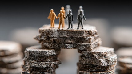 Connecting jigsaw puzzle pieces representing business partnership, teamwork and collaboration strategy for solution of creating new opportunities