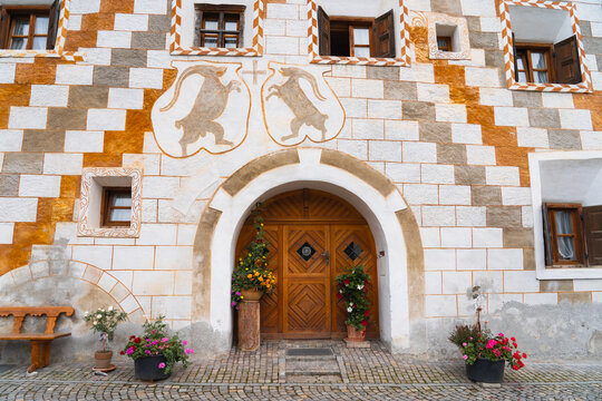 Traditional architecture in charming Swiss village