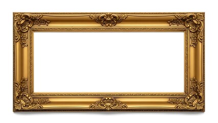 Luxury vintage gold frame with decorative details
