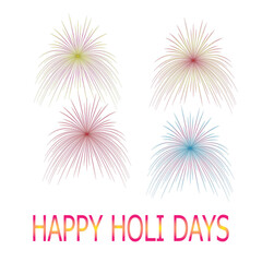 Colorful Fireworks Celebration Over The Text Happy Holidays Party Imagery