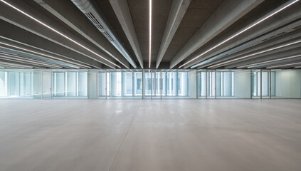 Brutalist university campus with concrete architecture