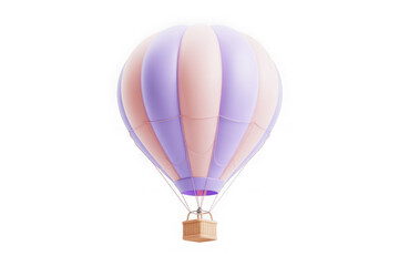 Obraz premium A light purple and pink hot air balloon floating isolated on transparent background