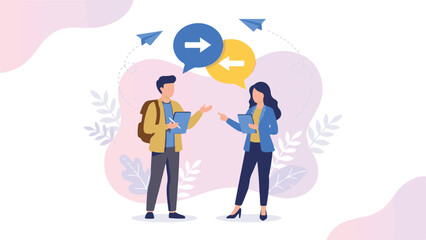 Digital communication and information exchange between two individuals