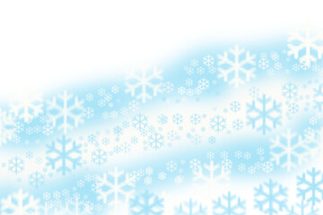 Soft Blue Snowflake Winter Background with Light Glow in  Holiday.