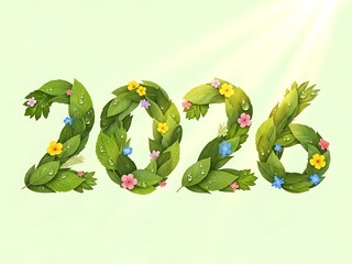 Fototapeta premium Nature Welcomes the New Year 2026