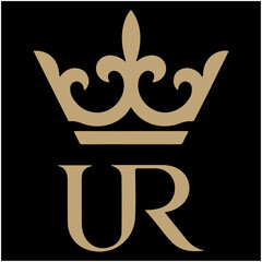 Feminine serif typography with crown icon