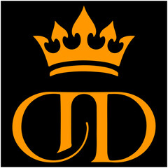 Feminine serif typography with crown icon