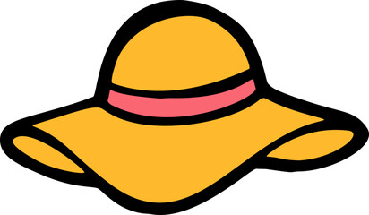 Summer Hat Doodle Icon