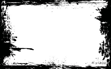 Grunge textured frame vector illustration border. 
