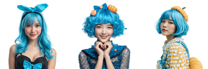 Set of Black bubble dress with shimmering bead shoulder straps, symmetrical composition on transparent png background. Ai generated