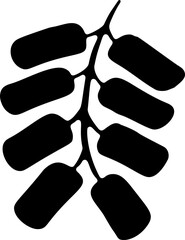 Abstract Botanical Silhouette