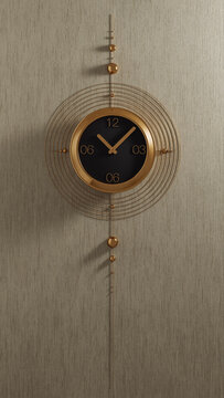 Elegant wall clock features geometric design for modern timekeeping