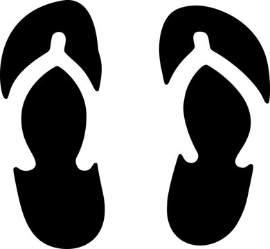 Flip Flops Silhouette Icon