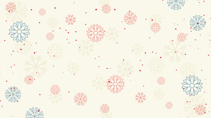 Festive Red Christmas Snowflakes Background Vector Graphic Design Template for Winter Holiday Wallpaper