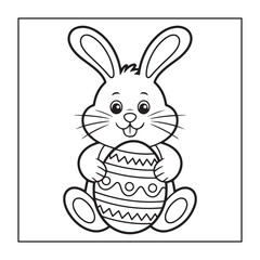 Happy Easter! Black and white coloring pages for teens, adults, and kids featuring Easter elements.