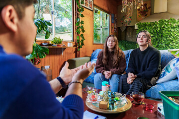 LGBT couple attending a supportive psychological session