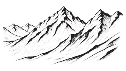 Mountain Landscape Vector Set &ndash; Vintage Rocky Halftone Backgrounds, Retro Textures, Geometric Peaks, Snowy Hills, Artistic Abstract Elements & Monochrome Artwork