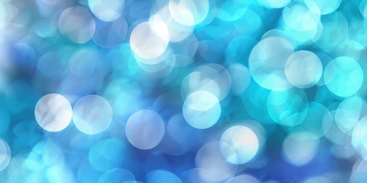 Vibrant Bokey Dreams: Abstract Blue Light Texture with Shiny Bright Accents