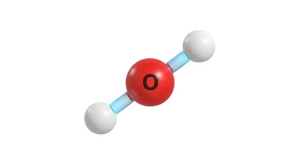 Water molecule h2o science chemistry 3d model