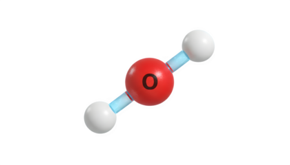 Water molecule h2o science chemistry 3d model
