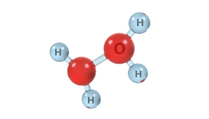 Methanol molecule ch3oh representing chemical structure