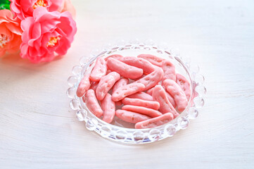 柿の種　あまおう苺味